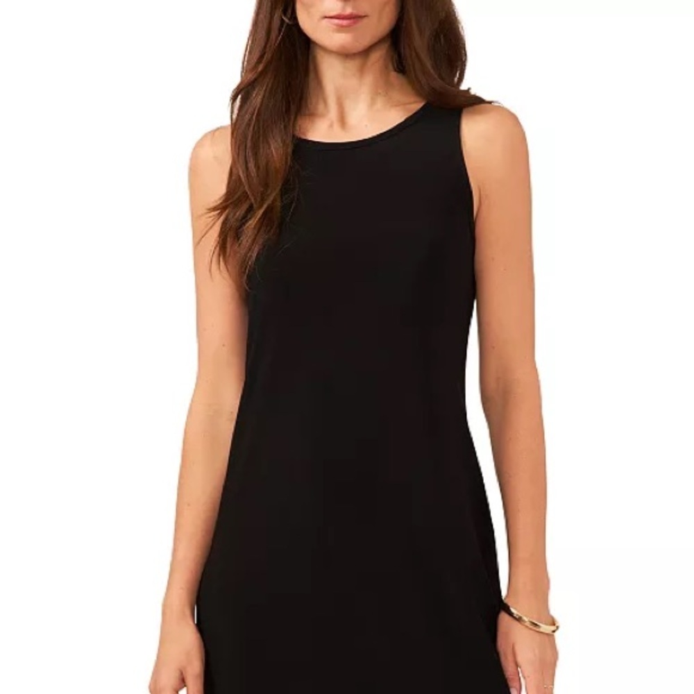 NWT Vince Camuto Keyhole Knit Sleeveless Maxi Dress in Black Size M MSRP $69